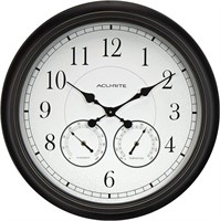 *NEW 24-inch Weathered Black Wall Clock