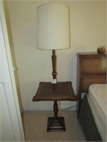 WOVEN ENLAYED TABLE FLOOR LAMP