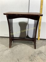 Dark wooden stool/seat