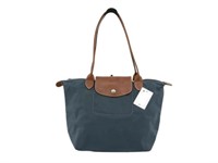LONGCHAMP Blue & Brown Shoulder Bag
