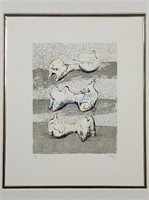 1972 Henry Moore Abstract Lithograph Print