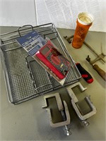 Multimeter, clamps, coping saw