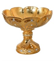 Grand Golden Pedestal Bowl