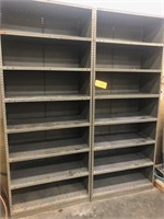 (2) METAL SHELVES w/ CONTENTS (*See Photos)