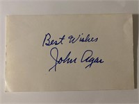 John Agar signature cut