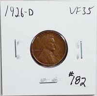 1926-D  Lincoln Cent   VF-35