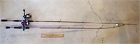 2ct Fishing Poles Zebco & Garcia