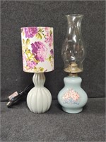 Oil Lamp and Table Lamp