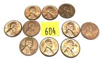 Lot, 1960's pennies, 10 pcs.