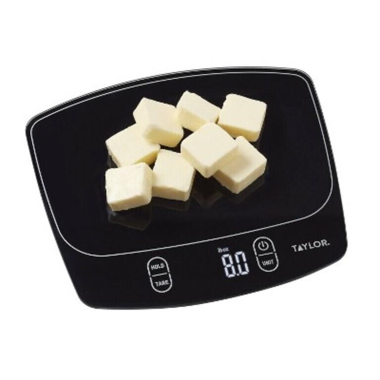 Taylor 9x8.1 Waterproof Food Scale - Black