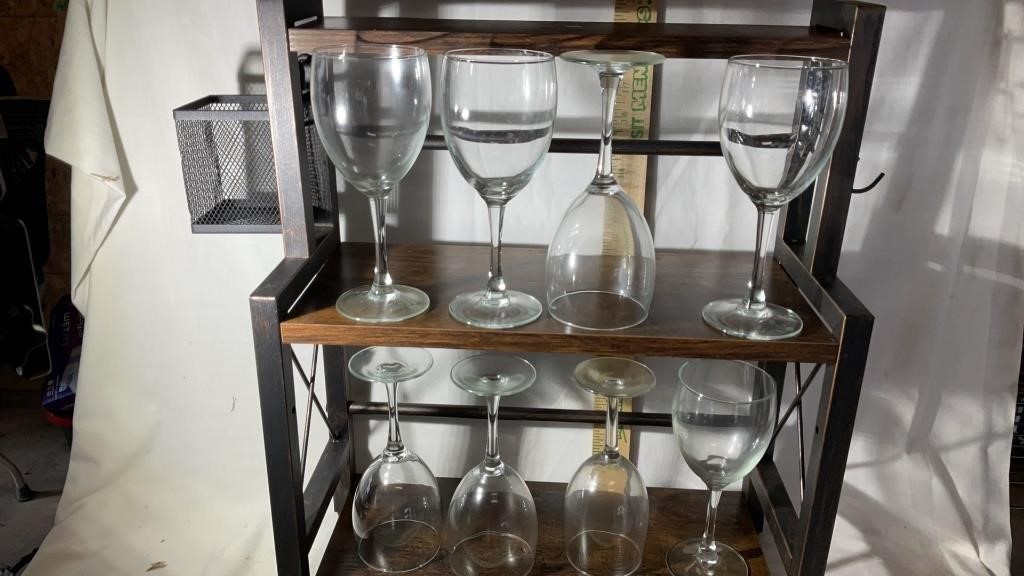 Wine Glasses (12) with Stand 17x20