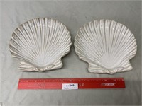 Pair of Yankee Candle Shell Ash Trays