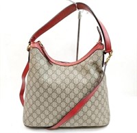 Authentic Gucci Hand Bag Beige PVC