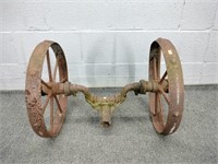 Antique Rear Wheel Assembly For Farm Equipment