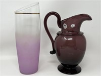 Blendo Pitcher Vase & The MET Art Glass Jug