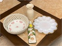 Egg Plate, Basket, Vase etc