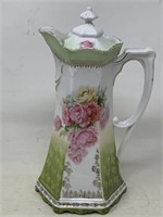 Beautiful antique RS Prussia chocolate pot hand