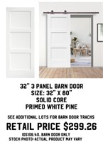 32" 3 Panel Barn Door