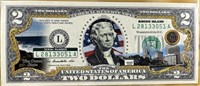 $2 Colorized Rhode Island statehood note