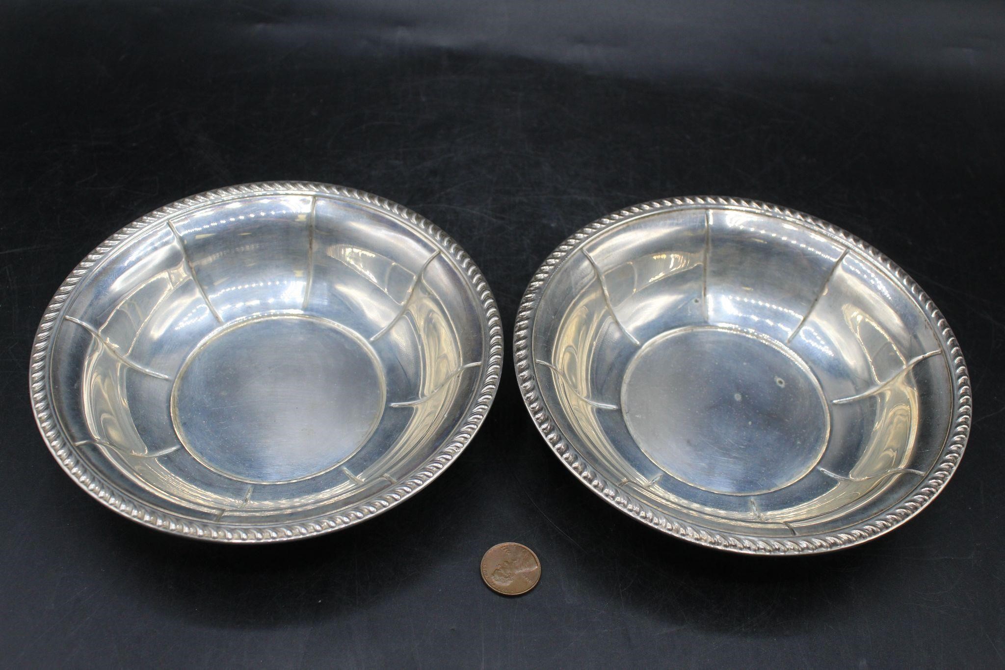 Pair of Sterling Silver Bowls