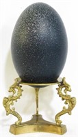 Hollow Egg on Brass Base 8"