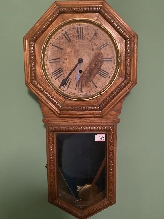 Wall clock,  no glass on face