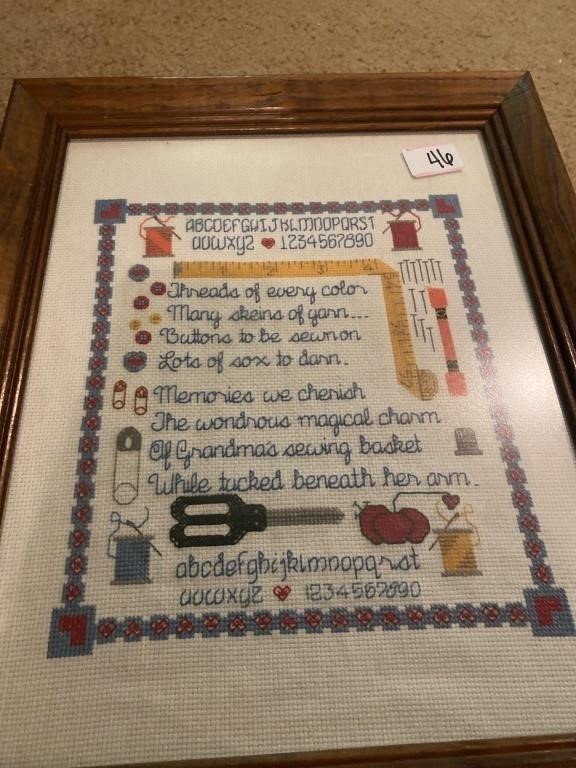 Cross stitch grandma poem
