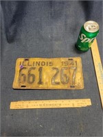 1941 Vintage Illinois License Plate