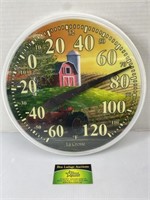 La Crosse Farm Scene Outdoor Thermometer With Key