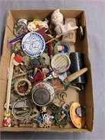 ASSORTED MINIATURES, JEWELRY, PINS