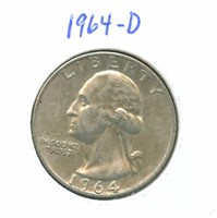 1964-D Washington Silver Quarter