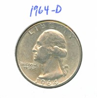 1964-D Washington Silver Quarter