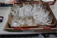 COLLECTION OF GLASS PUNCH BOWL CUPSL & MISC.