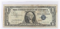 **STAR NOTE** 1957 US $1 SILVER CERTIFICATE NOTE