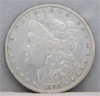 1884 Morgan Silver Dollar.