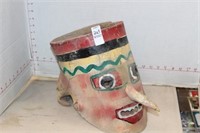 HAND CARVED FOLK ART MASK