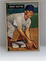 1951 Bowman #47 Grady Hatton Cincinnati Res