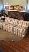 Traditional plaid couch