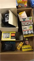 Lot of vintage cameras and camera gear