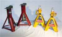 2 Sets of 2 Different Automobile Jack Stands