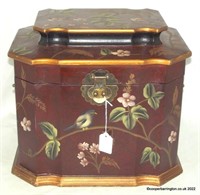 Chinese 20th Century Handpainted Storage Box