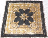 Indian Zardozi Embroidery Textile Table Cover
