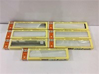 Lot of 7 Con-Cor HO Scale Train Cars in Boxes