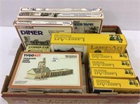 Group of HO Scale Model Kits In Boxes