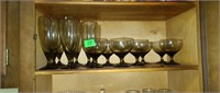 Wright Hand Blown Smoky Glass Lot