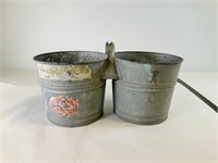 galvanized Double Pail metal bucket