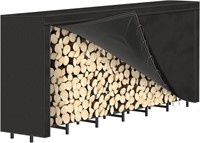 LIANTRAL 8Ft Firewood Rack Outdoor with Cover, Lar