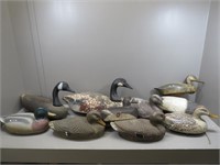 10 Vintage duck and goose decoys – includes a JC