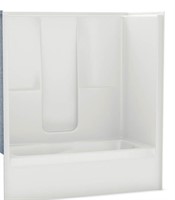 AKER Left-Hand Drain One-Piece Tub Shower in