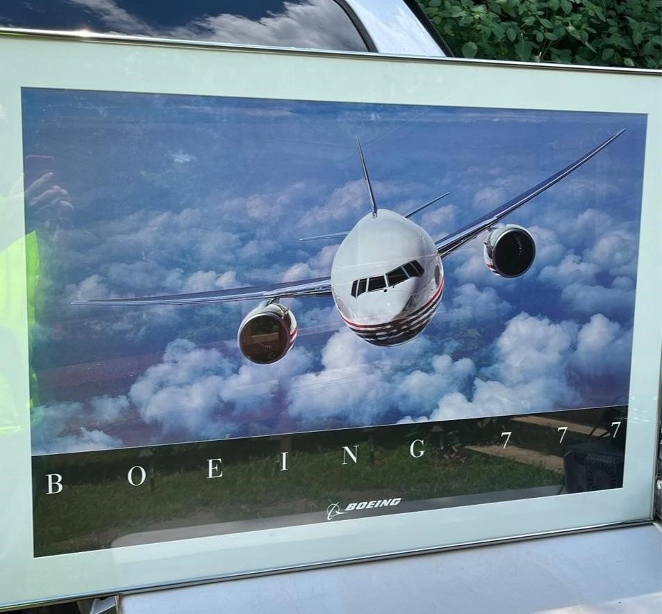 Framed Poster of Boeing 777 Jet